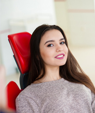 Woman smiling happy dental visit