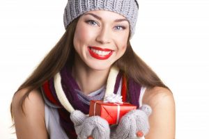  gift smiling happy woman 
