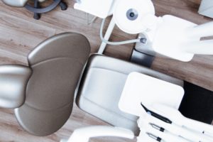 Birdseye view of dental chair for cosmetic dentistry