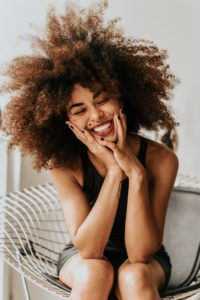 Happy woman with an attractive smile