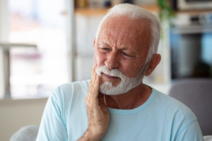 a man with oral pain